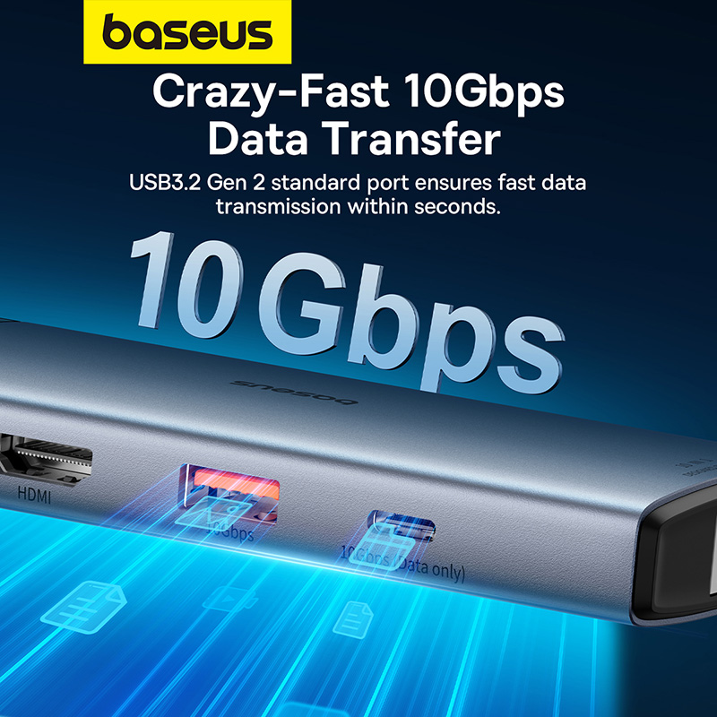 Hub Mở Rộng Kết Nối Baseus Metal Gleam Series II USB HUB