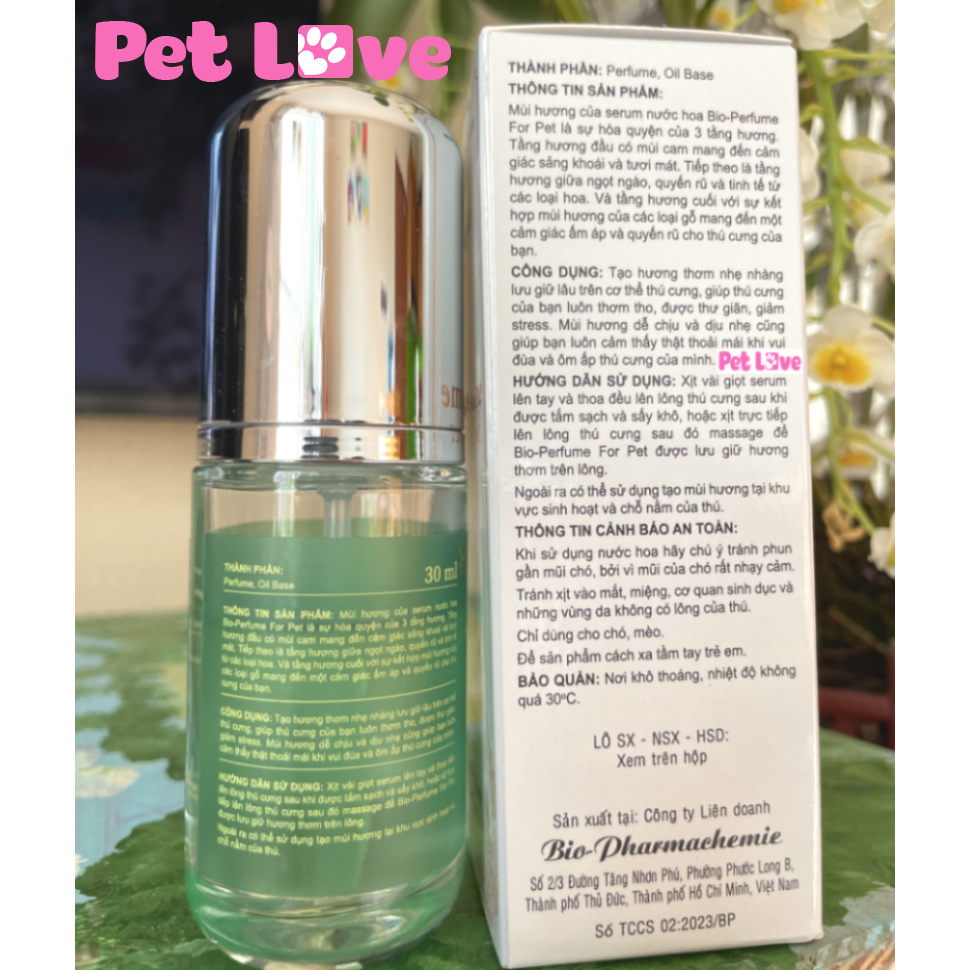 Nước hoa Bio Perfume 30ml dạng serum cho chó mèo