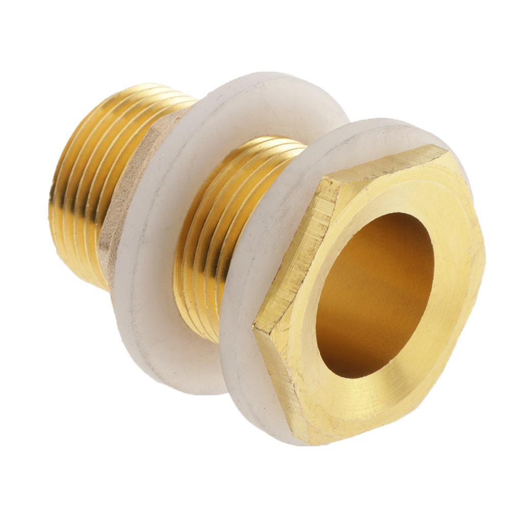 DN15 1/2‘’ Thread Water Tank Connector Bulkhead Fitting Leak-proof 45mm