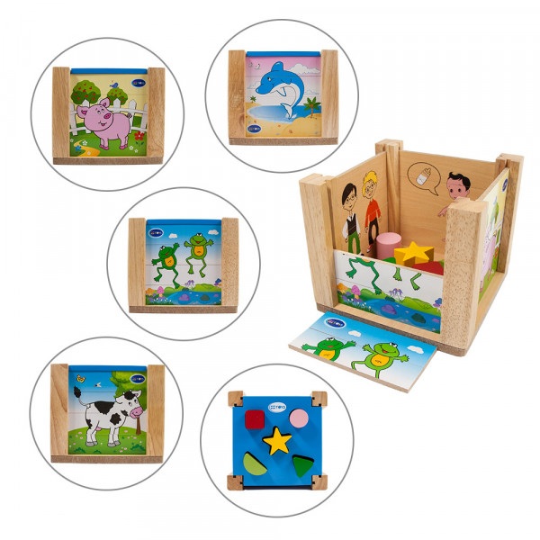 Đồ chơi xếp hình thả khối cho bé, Hộp xếp hình thả khối - Đồ chơi gỗ Winwintoys