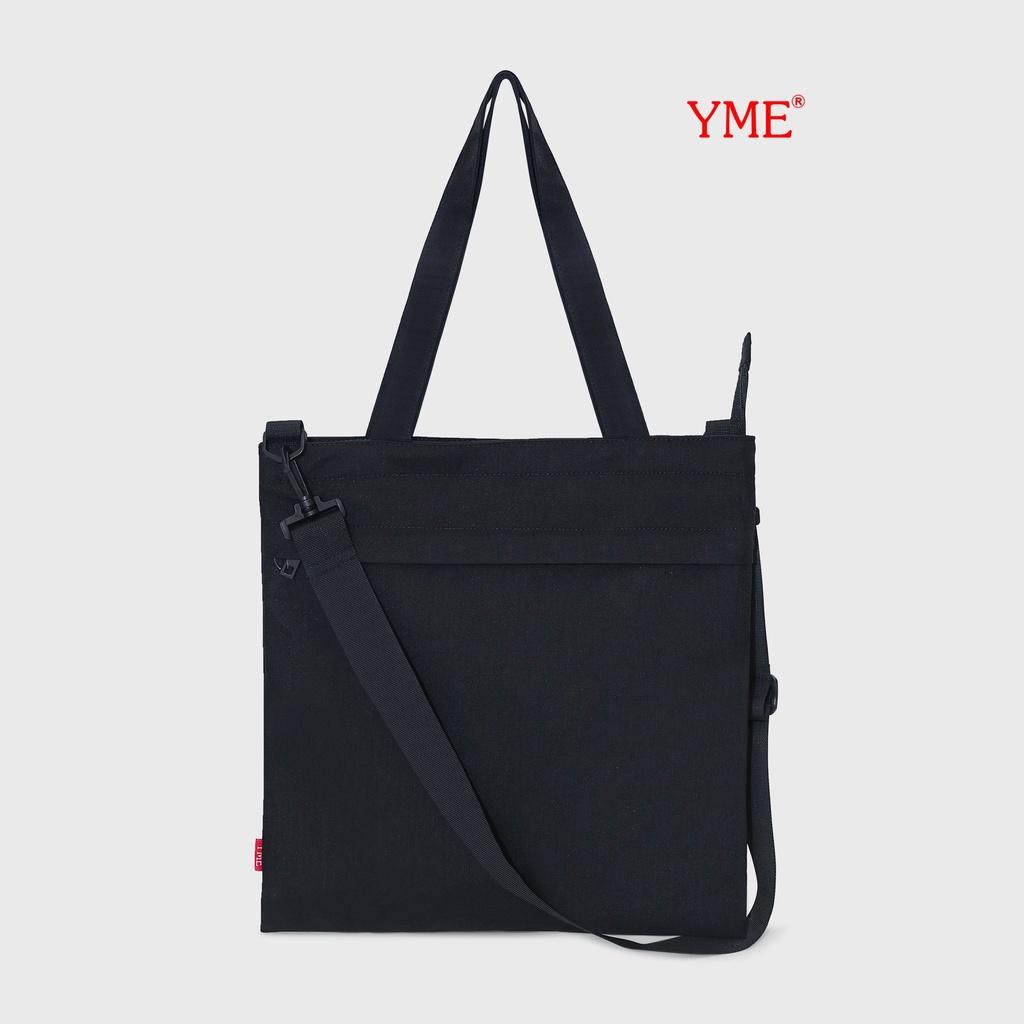 Túi tote đen đeo chéo đeo vai đi làm đi học có khóa miệng 3 ngăn khóa YME_YTO4