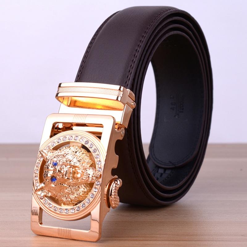 Sói Đầu Khóa Thắt Lưng Da Nam Cao Cấp Da Thật Cao Cấp Chính Hãng 2018 Thương Hiệu Thiết Kế Tự Động Khóa Thắt Lưng Nam Bán