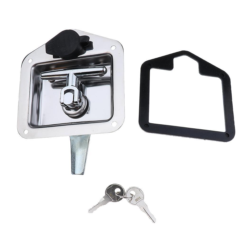 4pcs/pack Car Truck Trailer Camp Stainless Steel Folding T Shape Handle Lock Tool Latch
