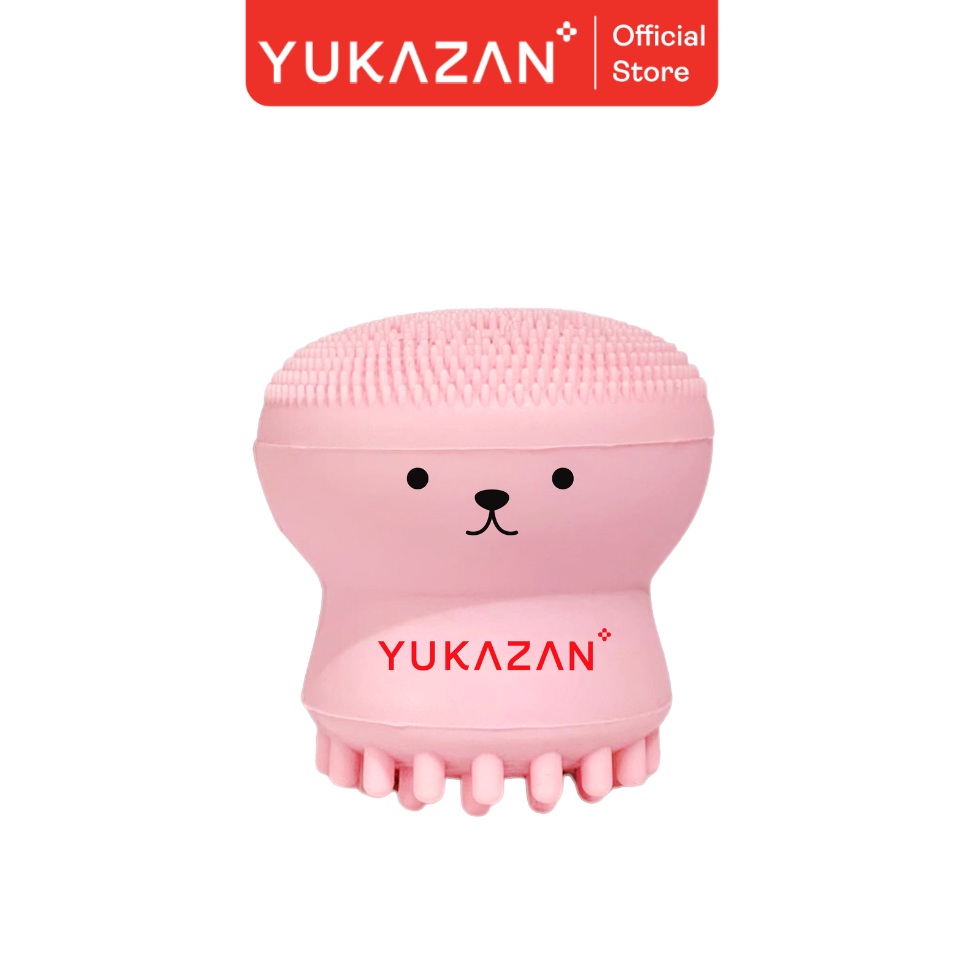 [QUÀ TẶNG] Cọ Rửa Mặt Yukazan Silicone Bạch Tuộc Hồng Nhạt