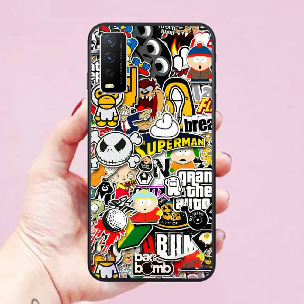 Ốp lưng điện thoại dành cho Vivo Y12S/Y20/Y20S/Y21S Hình Graffiti