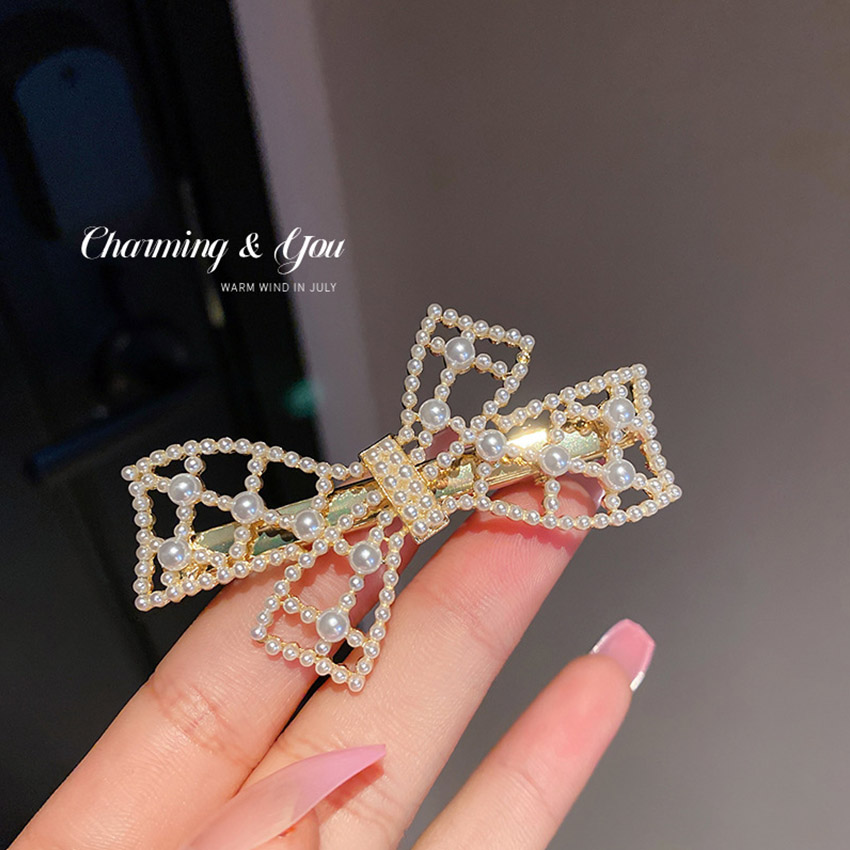 Kẹp tóc nữ hàn quốc Rhinestone NASI cao cấp màu ngọc xinh xắn dễ thương kẹp tóc mái phụ kiện tóc