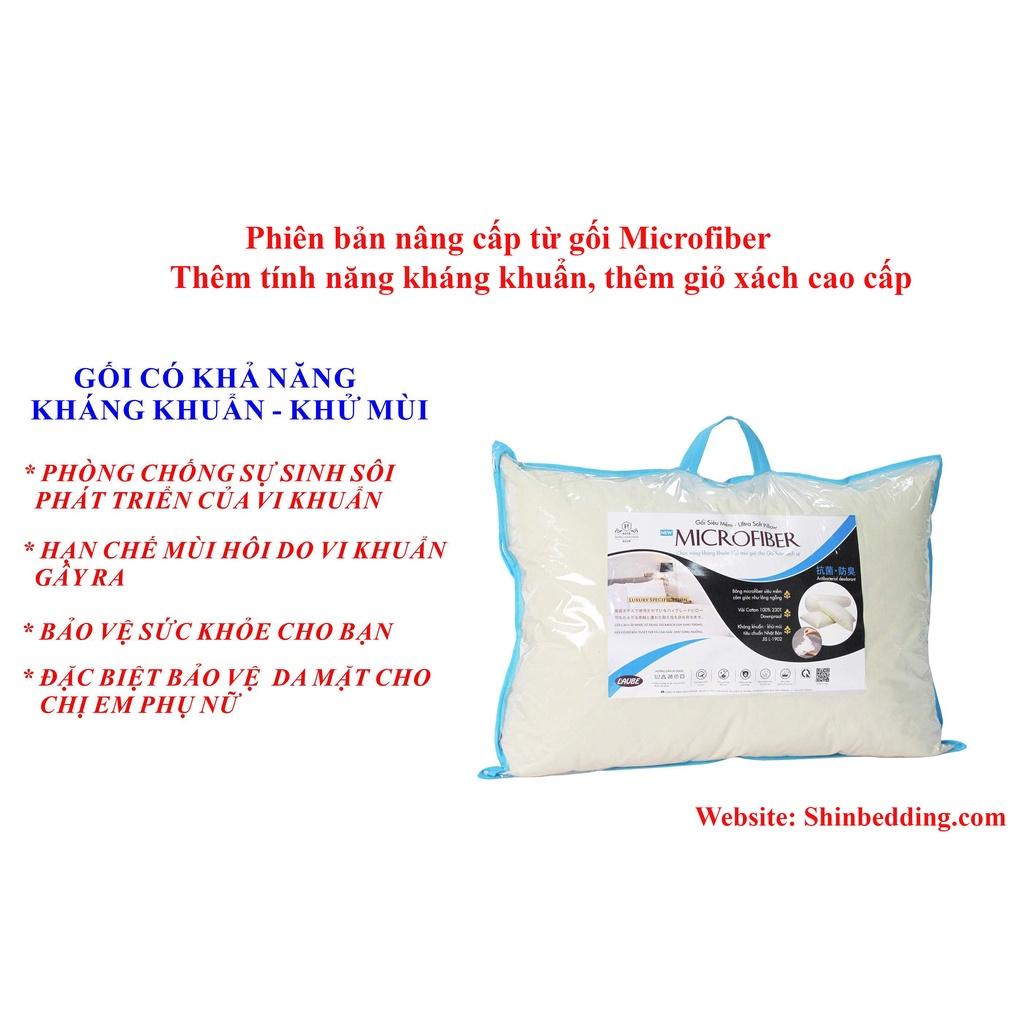 Gối khách sạn siêu mềm Microfiber Kháng Khuẩn 50x70