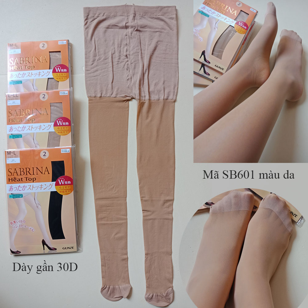 Set 2 đôi quần tất Nhật SABRINA Heat Top tạo nhiệt công nghệ mới Stretch Thermo