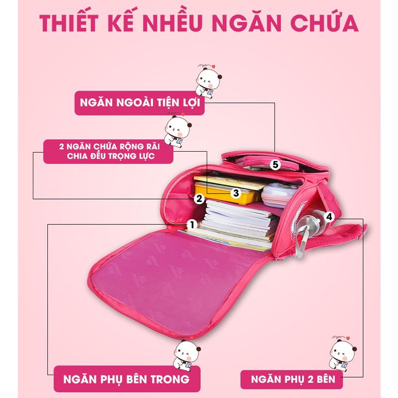 Cặp Chống Gù Bé Gái Size M - Miti C11072M_CHO1_HONG.N - Hình Cún