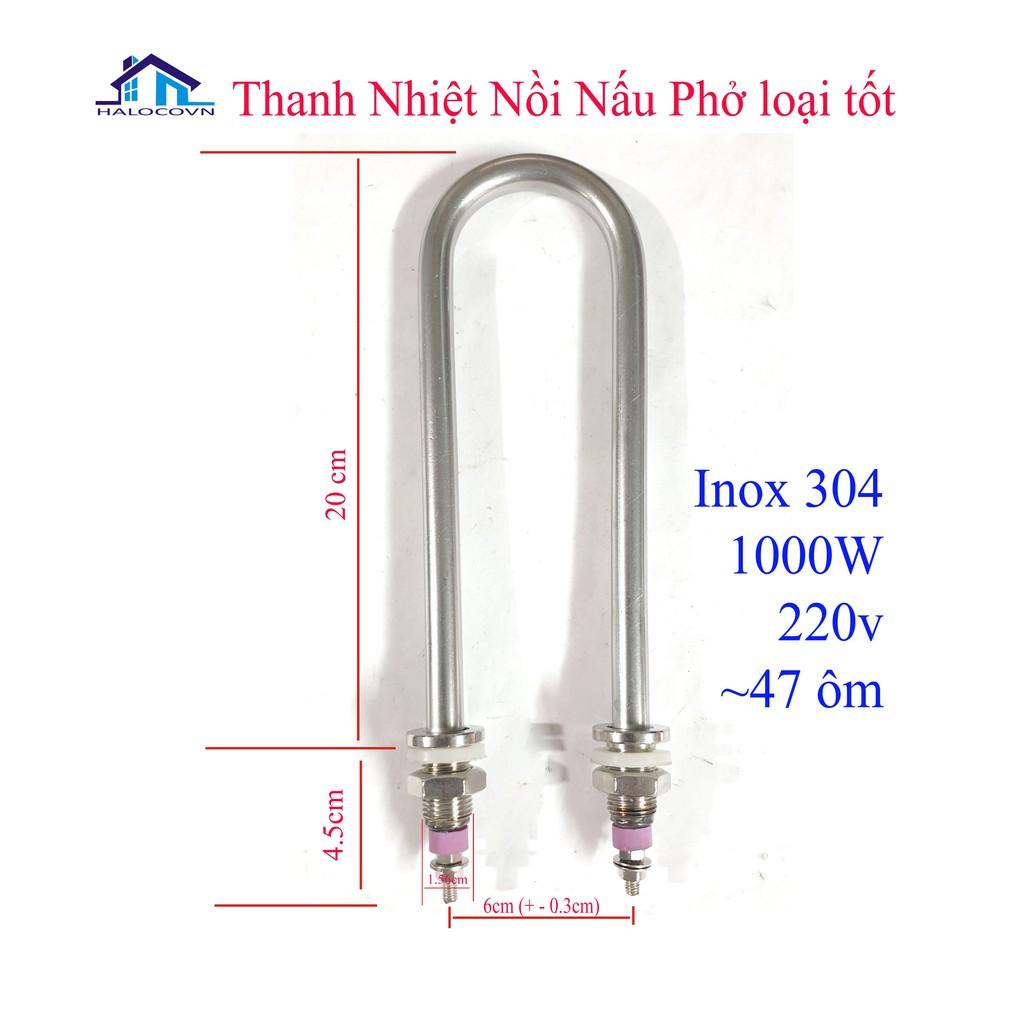 Thanh Nhiệt Nồi Nấu Phở loại tốt 1000w 220v inox 304