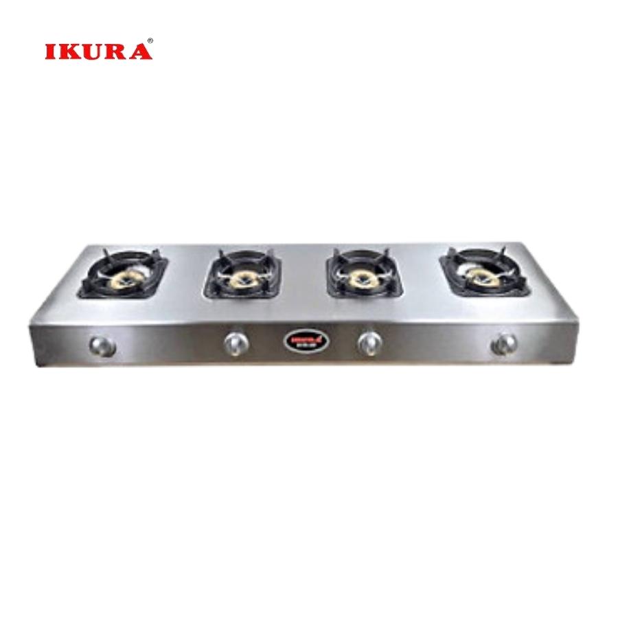 Bếp Khè Mặt Inox 4 Lò-Bếp Công Nghiệp -Hàng Chính Hãng