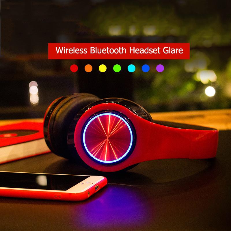 B39 Tai Nghe Không Dây Cầm Tay Gấp Gọn Tai Nghe Mp3 Máy Nghe Có Micro LED Đèn Nhiều Màu Sắc Bluetooth-Tai Nghe Tương Thích