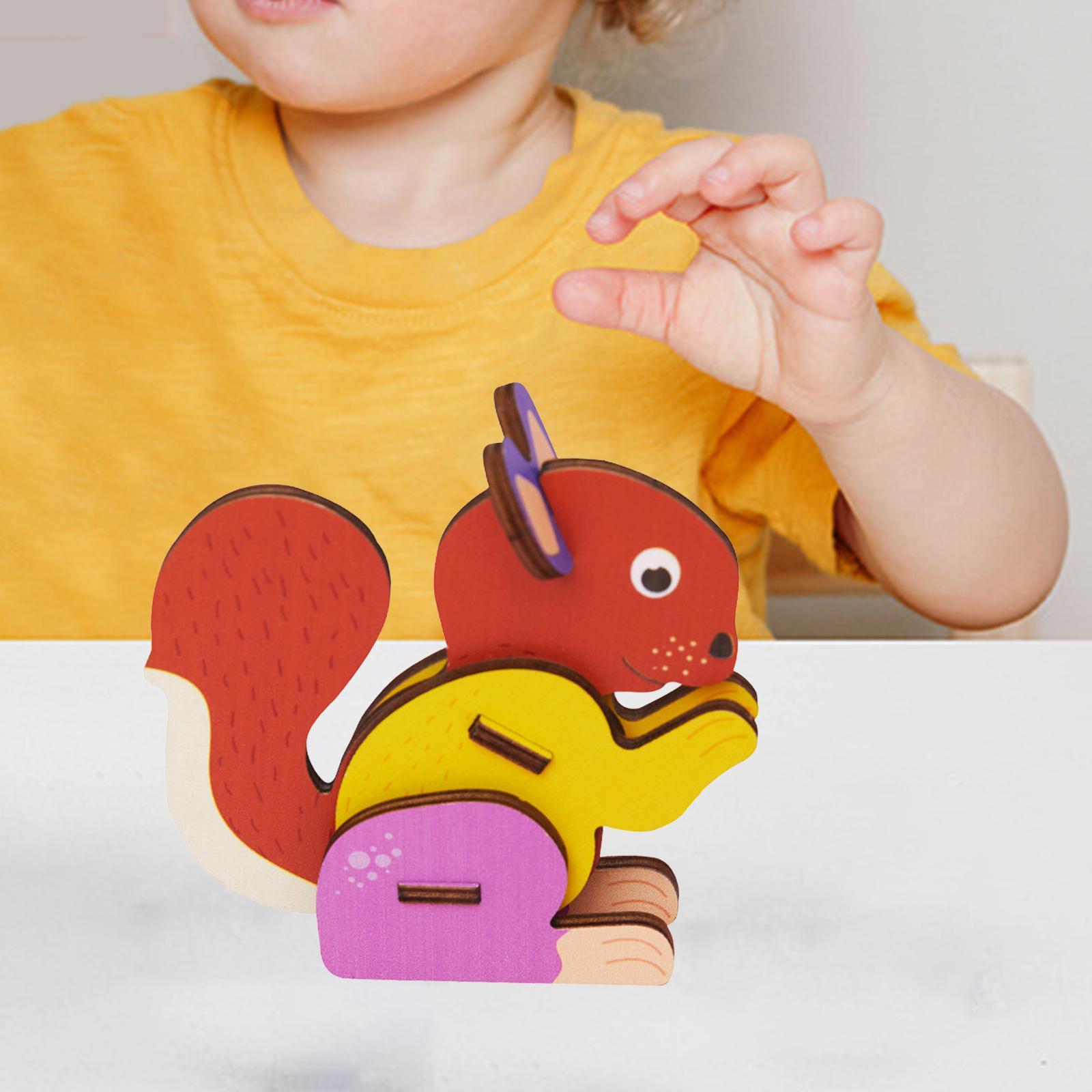 Animal Jigsaw Puzzles Cognition Intelligence Puzzle for Children Kids Preschool Gift