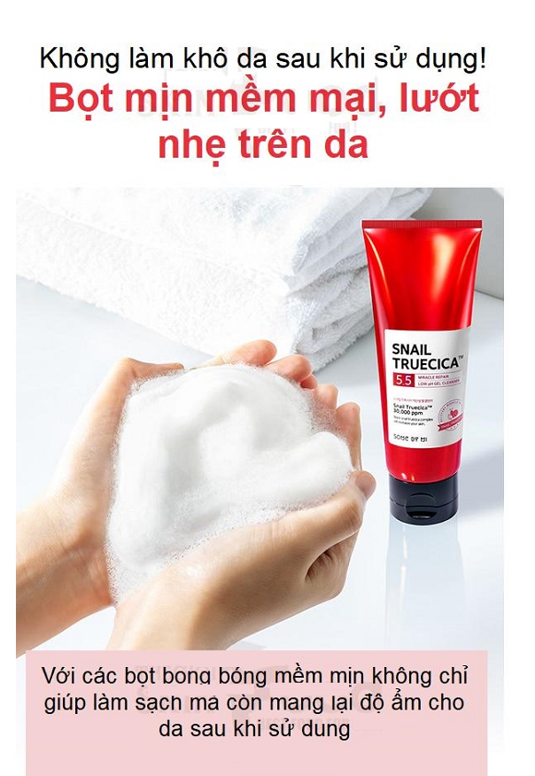 Combo Sữa Rửa Mặt + Serum Dưỡng Phục Hồi, Cải Thiện Vết Thâm, Sẹo Some By Mi Snail Truecica Miracle Repair
