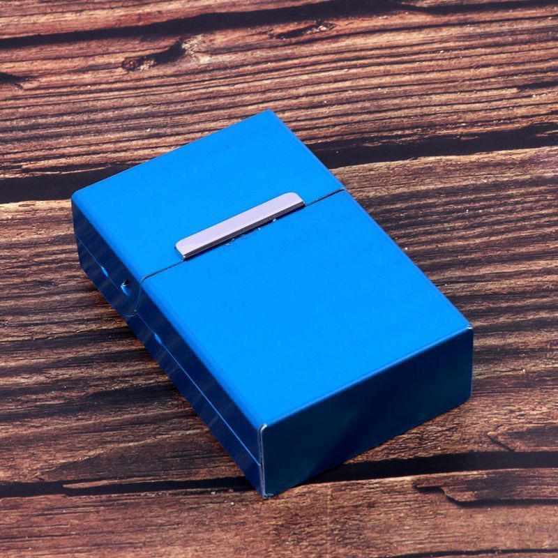 Hộp Đựng Thuốc 20 Điếu Lớn Ngắn Kim Loại Bóng Trơn 5 Màu