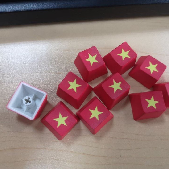 Keycap cờ đỏ sao vàng E-dra dành cho bàn phím cơ - Nhựa PBT - Hàng chính hãng