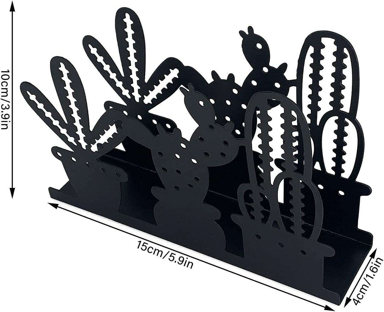 2 PC Napkin Chủ sở hữu cho bàn, Black Farmhouse Kitchen Cocktail Ăn uống Napkin Chủ