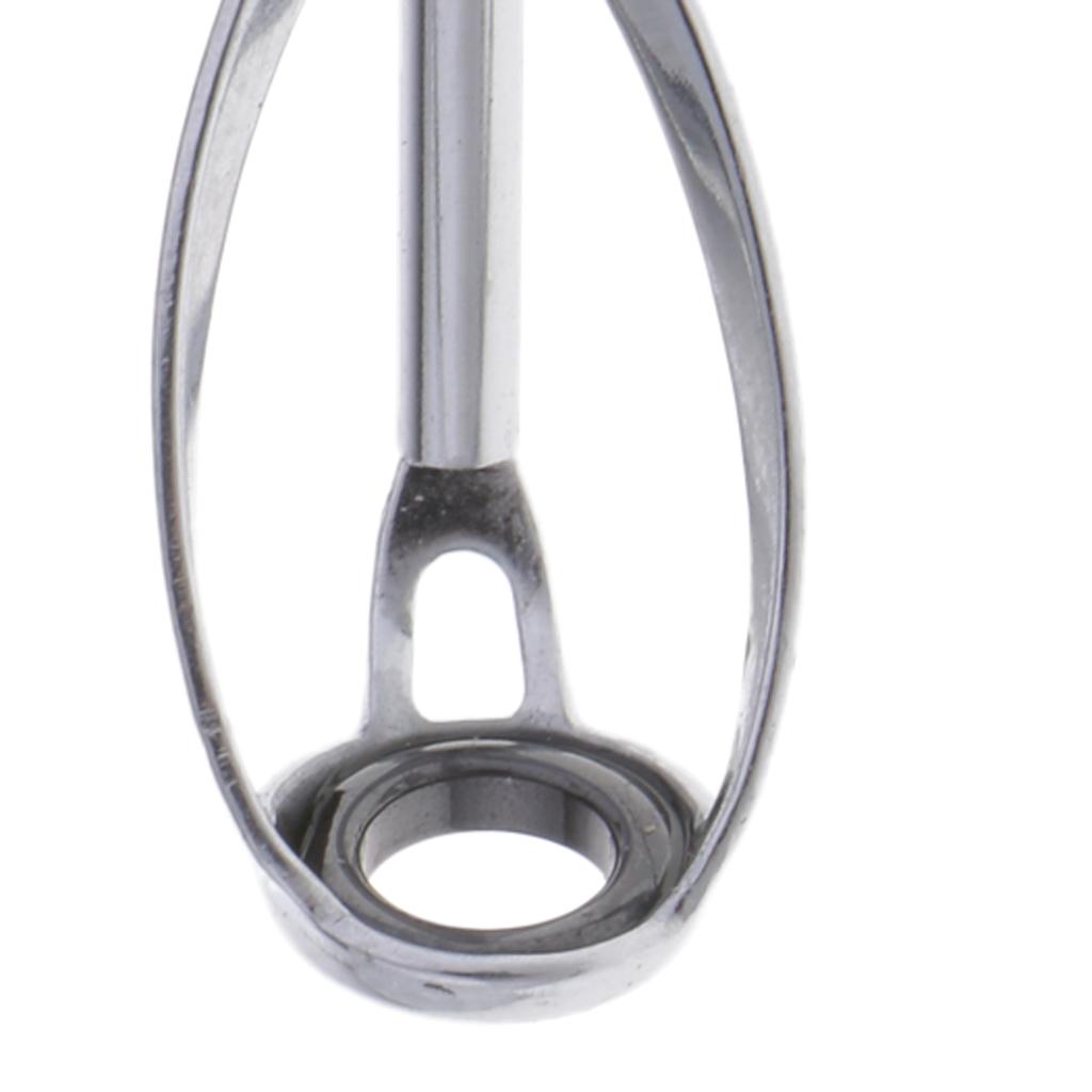 5pcs Fishing Rod Pole Guides Tips Top Eye Rings Rod Repair Kit