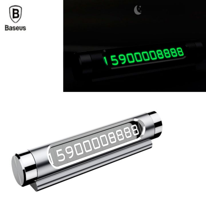 Bảng số điện thoại trên ô tô nhãn hiệu Baseus ACNUM - Hàng nhập khẩu