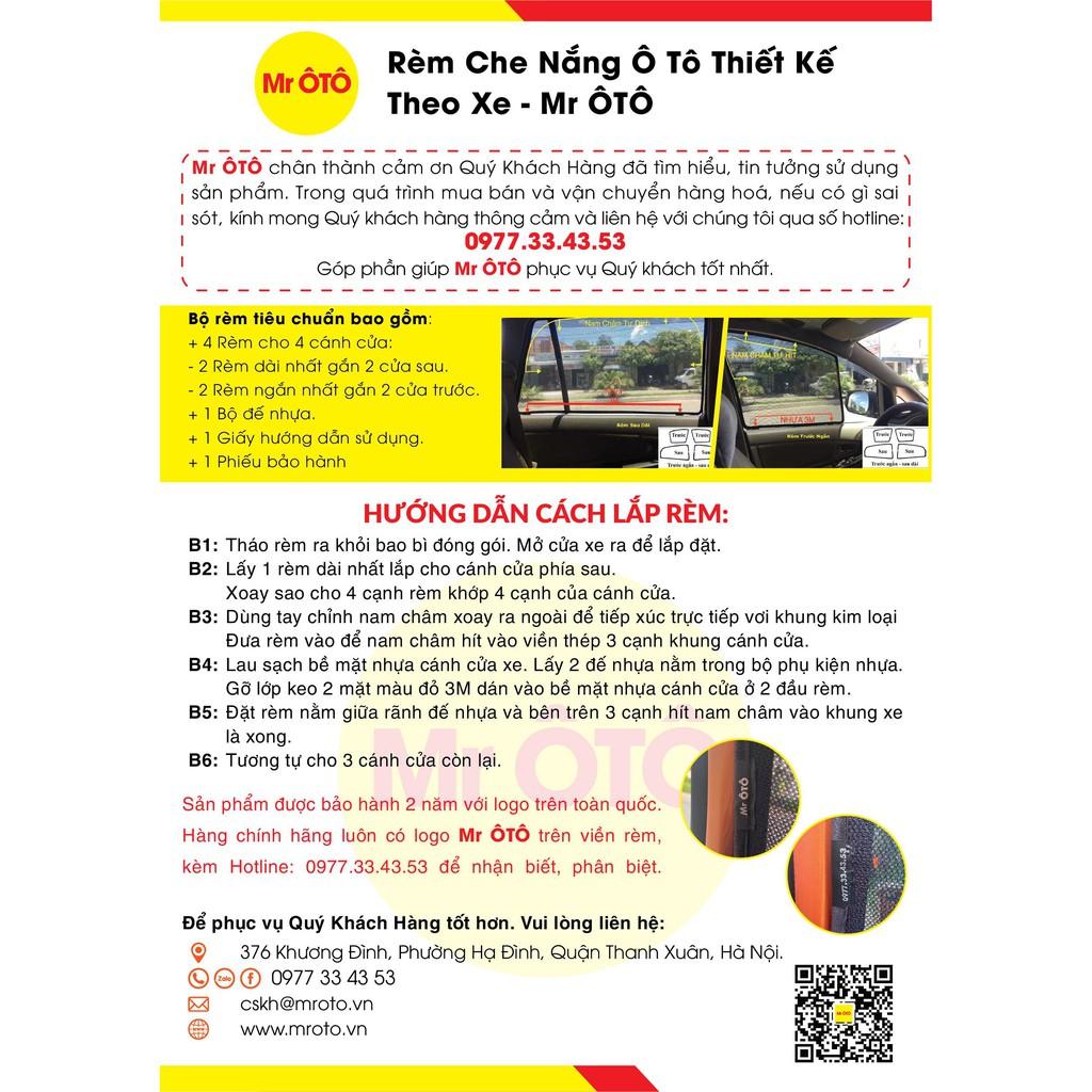 Rèm Che Nắng MR.OTO LOẠI 1̀ ̣̆ ̂́ ̂̃, Bộ 4 Miếng Đủ Các Dòng Xe. Cam Kết Chuẩn From, Dày Dặn, Sang Chảnh