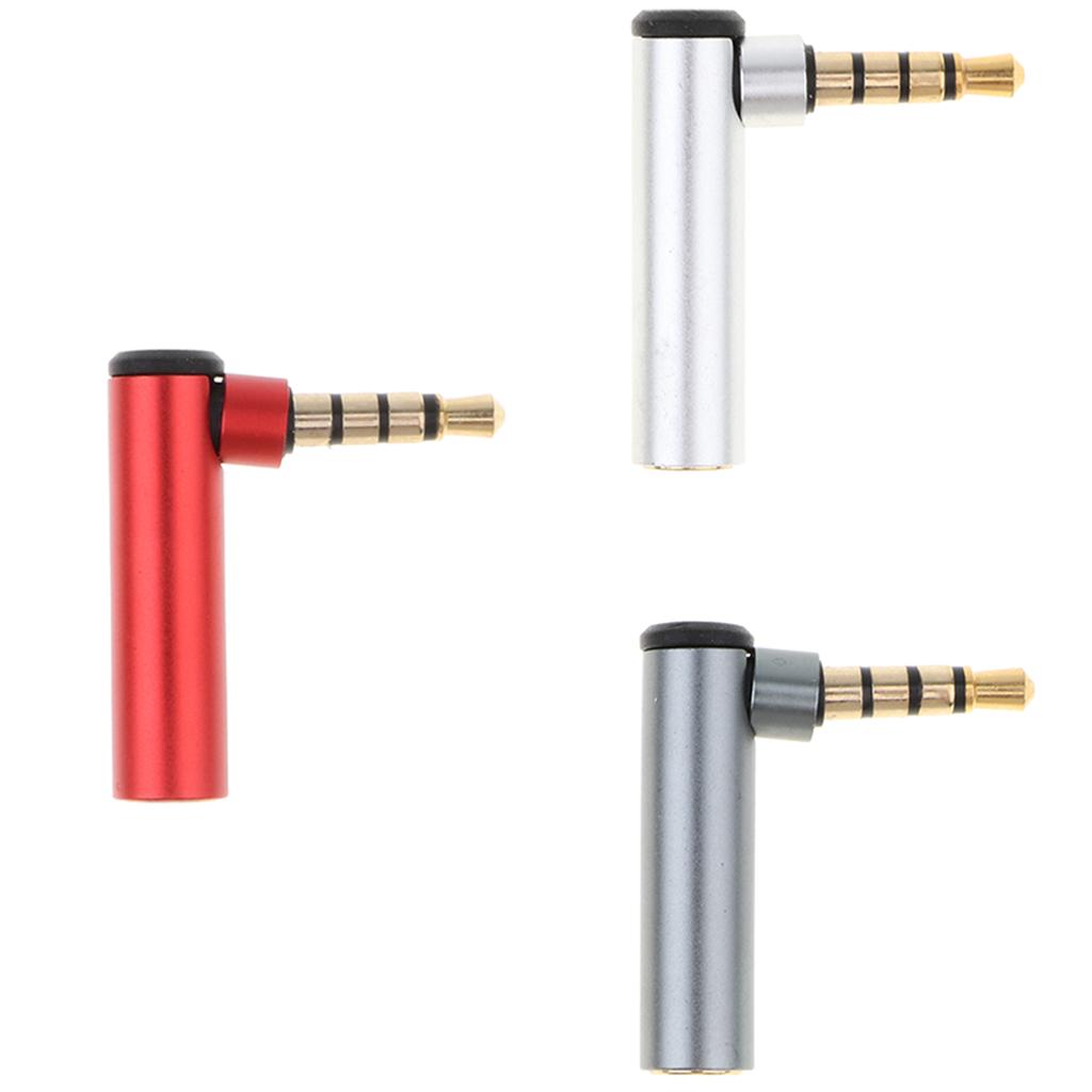 3.5mm Male to Female 90 Degree Right Angled Adapter Audio Microphone Jack