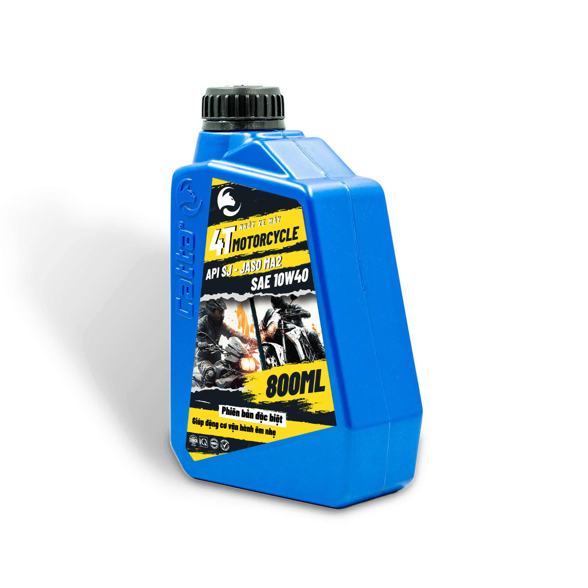 Nhớt xe số CATTA 4T MOTORCYCLE 800mL - SAE 10W40, API SJ, JASO MA2 - Hàng chính hãng