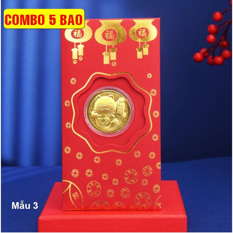 05 Bao Lì Xì Mèo Vàng Như Ý Cát Tường Đài Loan - Mẫu 3