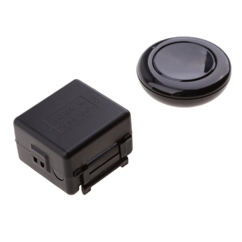 DC 12V Wireless Remote Control Switch Receiver Transmitter Kit 315MHz Single Key Black