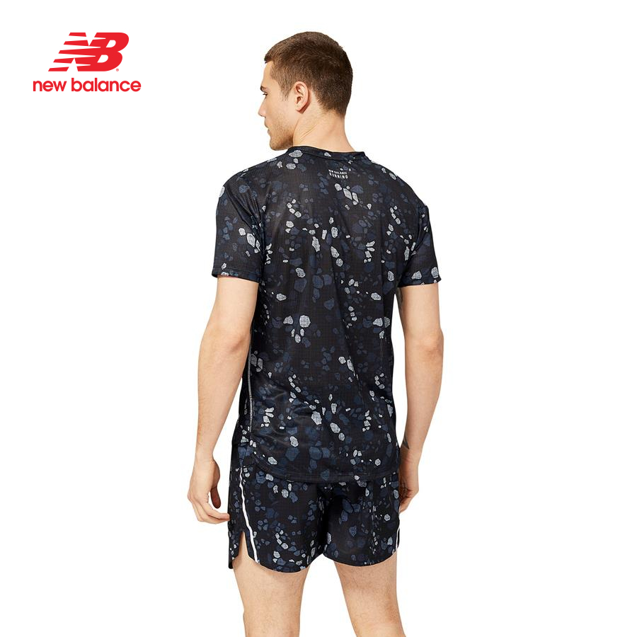 Áo thun thể thao nam New Balance NB APP RUNNING T-SHIRT M BLACK - AMT21263BK (form châu á)