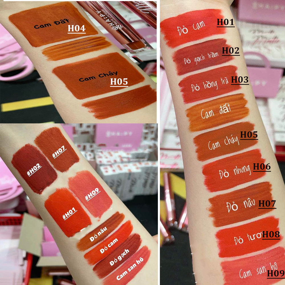 Son kem lì HA:PY Matte Lip Cream bám màu lâu trôi 3.5ml - Phiên bản son Roses mẫu mới