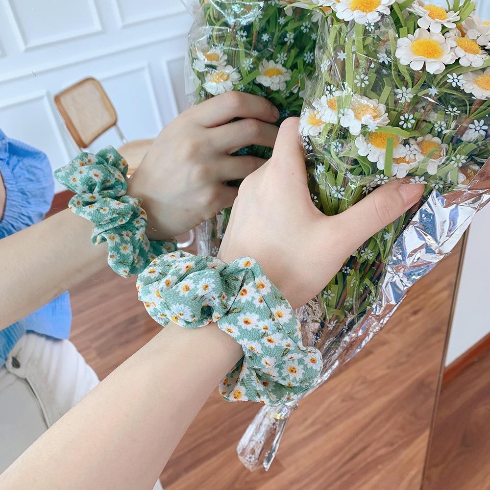 Scrunchies Vải Cotton Hoa Nhí Nhiều Màu Sắc