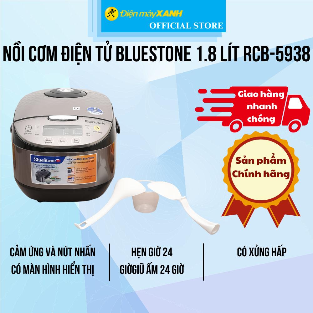 Nồi cơm điện tử BlueStone 1.8 lít RCB-5938 - Hàng Chính Hãng