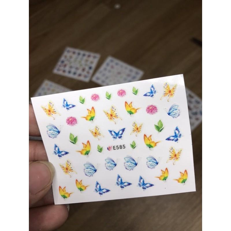 Mẫu dán Bướm , stick dán móng tay