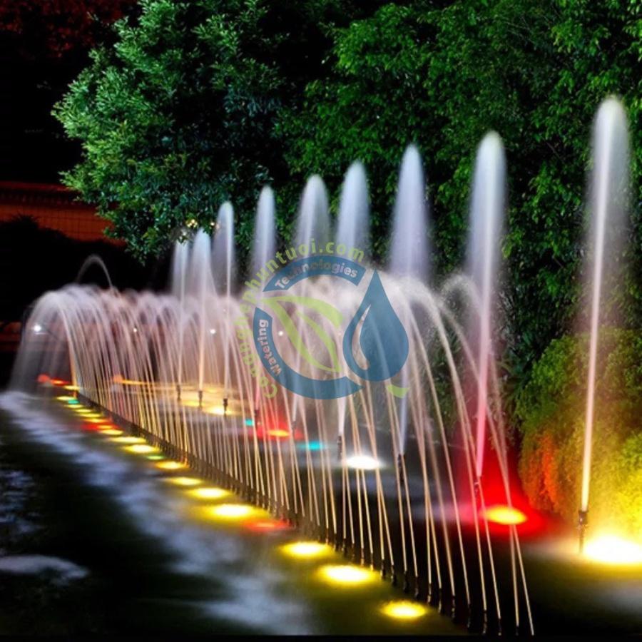 Đèn LED âm nước đổi màu dạng bánh xe 9W
