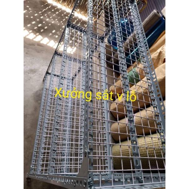 Kệ sắt v lỗ ( lưới sắt ô vuông ) Rộng 40cm x Dài 80cm .x (Cao 60 -80-1M-1,2M-1,5M) Nhiều tầng