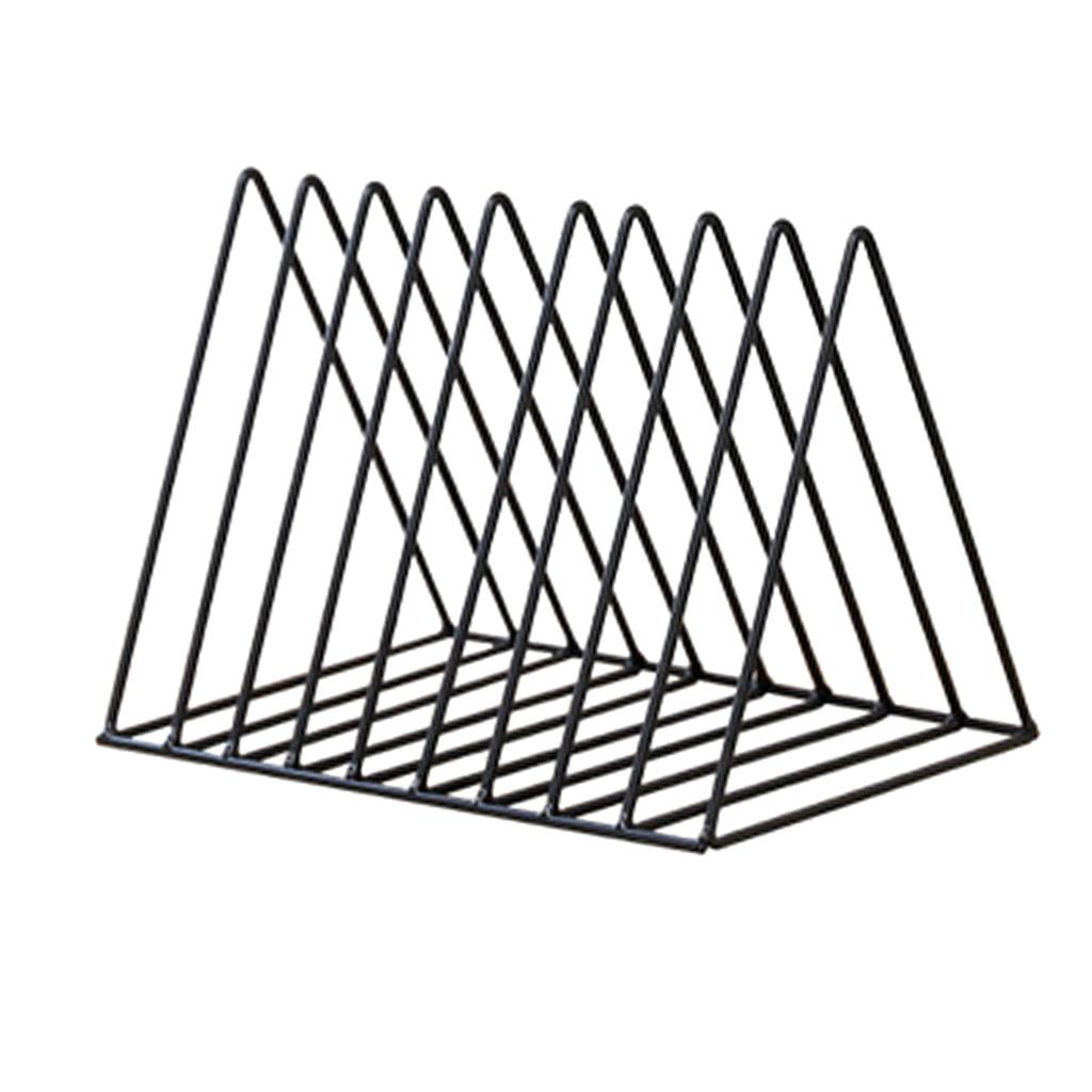 2x Desktop Book Magazine Shelf Holder Bookshelf for Home Office Decor Black