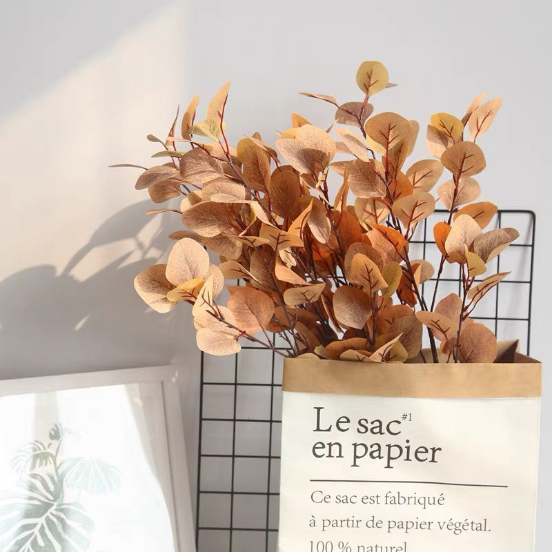 Cành lá táo tai voi 5 nhánh cao 90cm - Cành lá giả