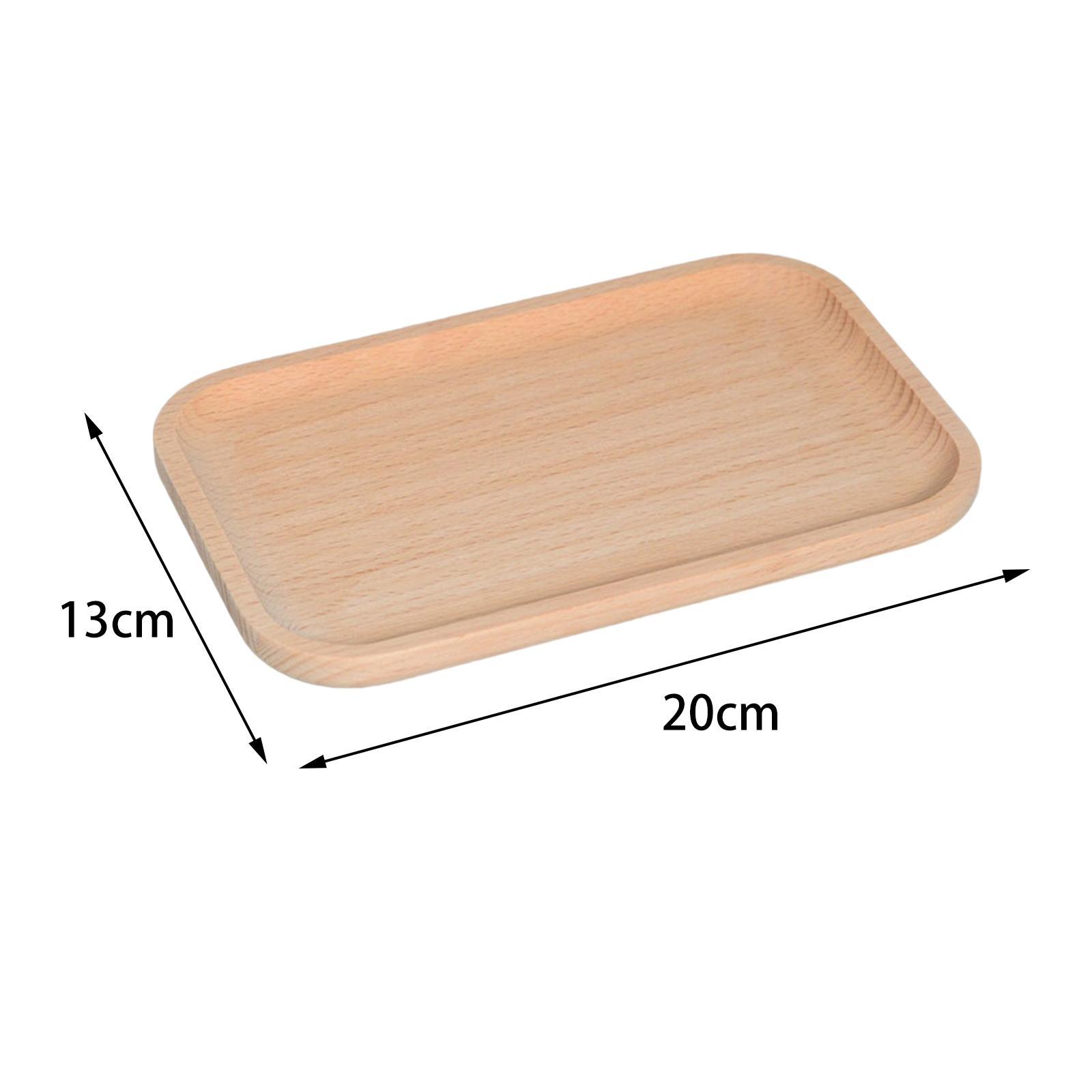 Wooden Serving Tray Home Food Tray for Restaurant Countertop Bedroom