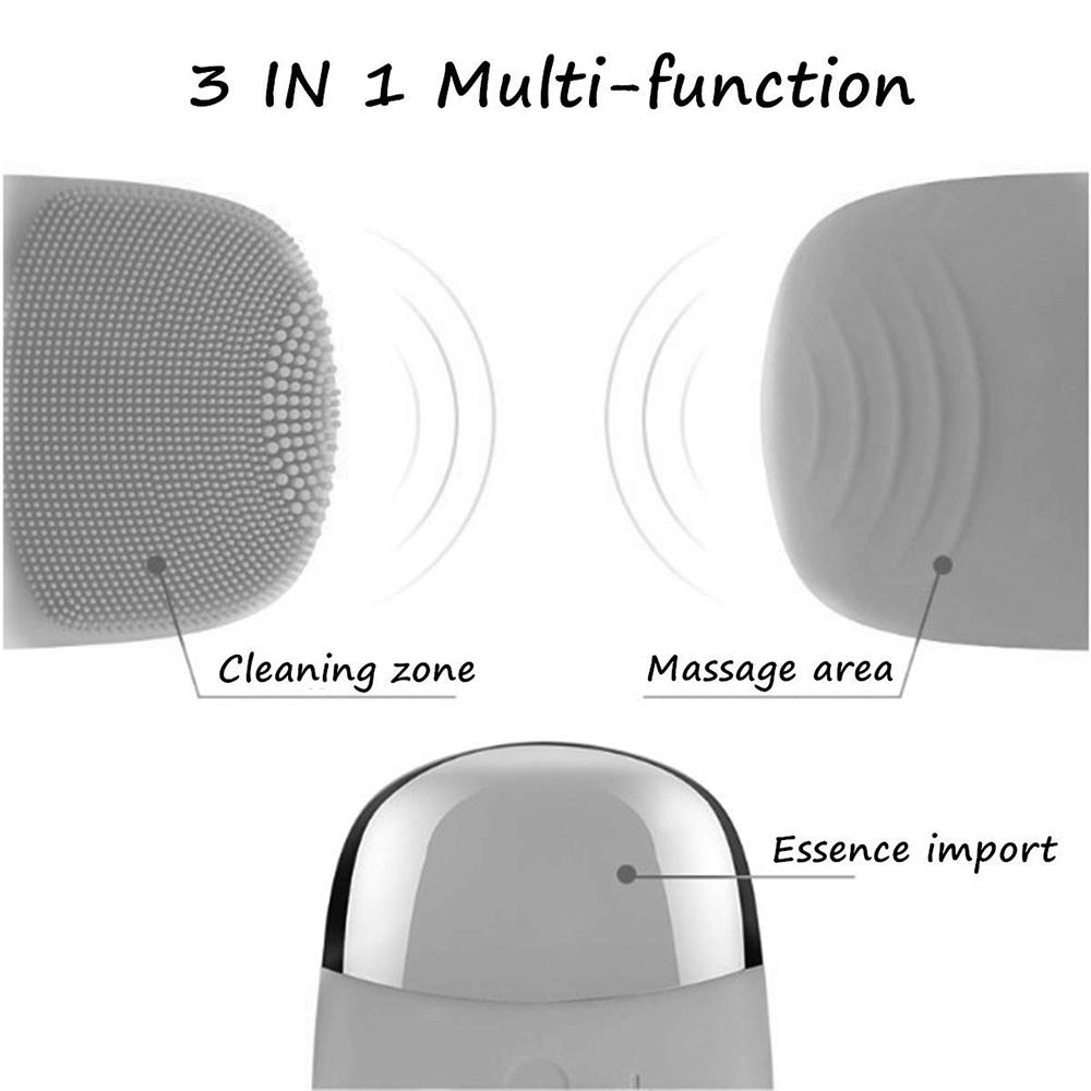 Làm Sạch Da Mặt Bàn Chải Silicon Chống Thấm Nước Máy Mát Xa Da Mặt Chà Rửa Loại Bỏ Mụn Đầu Đen Sâu Làm Sạch Và Tẩy Tế Bào Chết