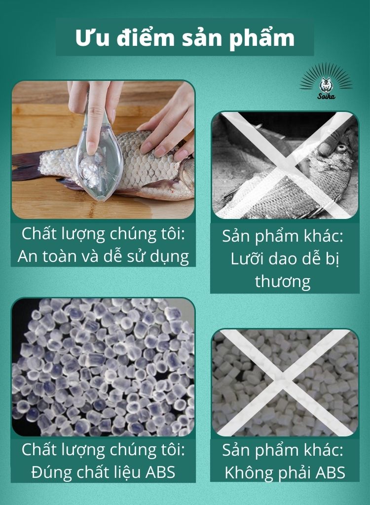 Đánh Vẩy Cá Tiện Ích Chống Vẩy Cá Bắn Tung Tóe - Hàng Chính Hãng