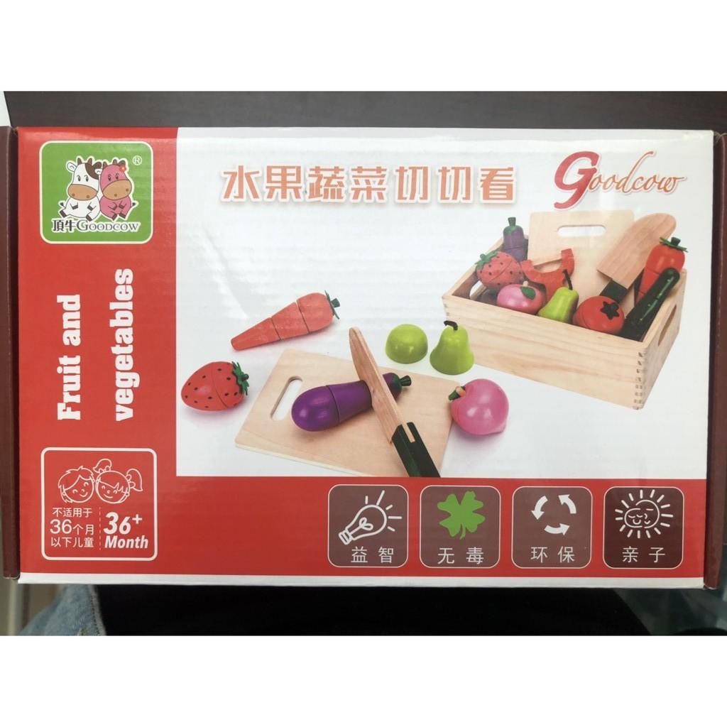 Bộ Rau Củ Quả Bằng Gỗ 12 Chi Tiết