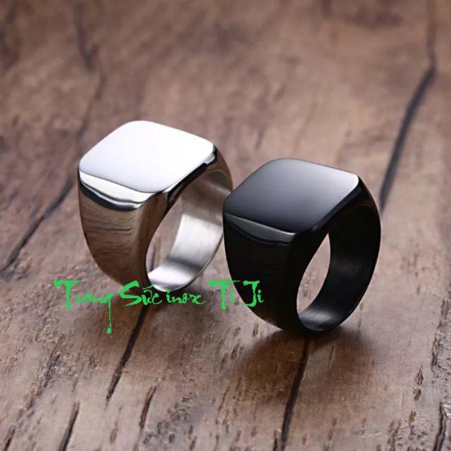 Nhẫn nam inox kiểu mặt trơn