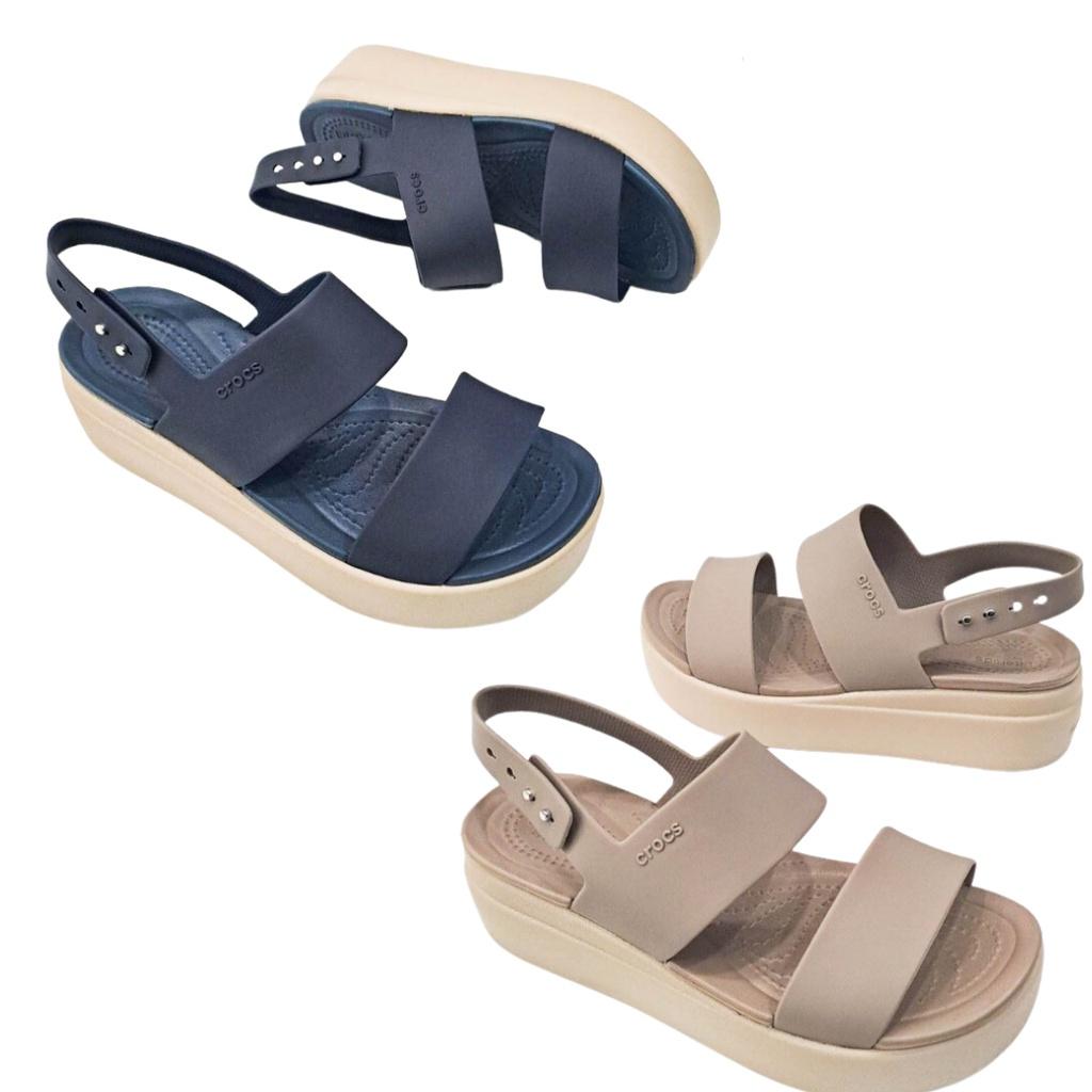 Sandal Cross Brooklyn đi mưa, đế cao 5 cm thoải mái, chống mùi hôi chân, mềm êm - Navy