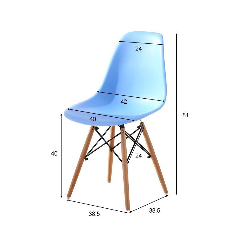 Ghế nhựa Cafe - Văn Phòng chân gỗ nhập khẩu EAMES Đủ Màu