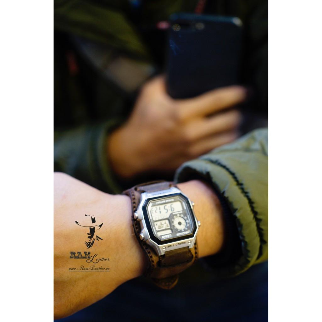 DÂY ĐỒNG HỒ DA BÒ THẬT SIZE 18MM CAO CẤP - CHÍNH HÃNG RAM LEATHER