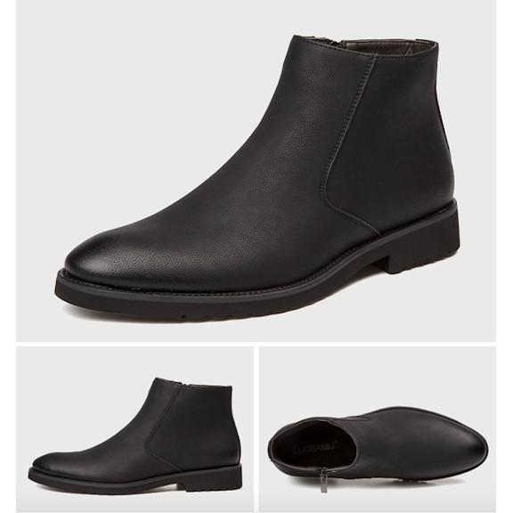 Giày Tây Boots nam cổ lửng Chelsea Boots Zip