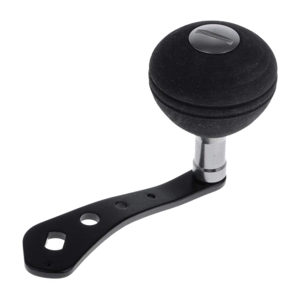 Single Fishing Reel Handle Replacement Parts with Soft EVA Handle Knob for Baitcasting Reels, Easy to Install