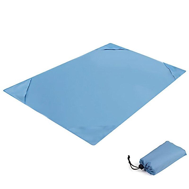 1.4x2m Waterproof Pocket Beach Blanket Folding Camping Mat Mattress Portable Solid Color Mat Outdoor Picnic Mat Sand Beach Mat