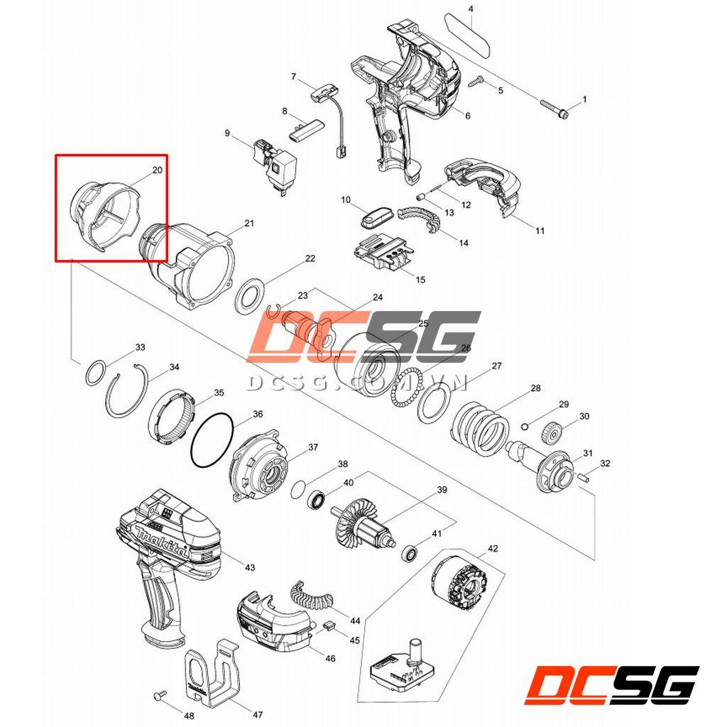 Nắp bảo vệ đầu búa DTW1001/1002 Makita 424978-7 | DCSG