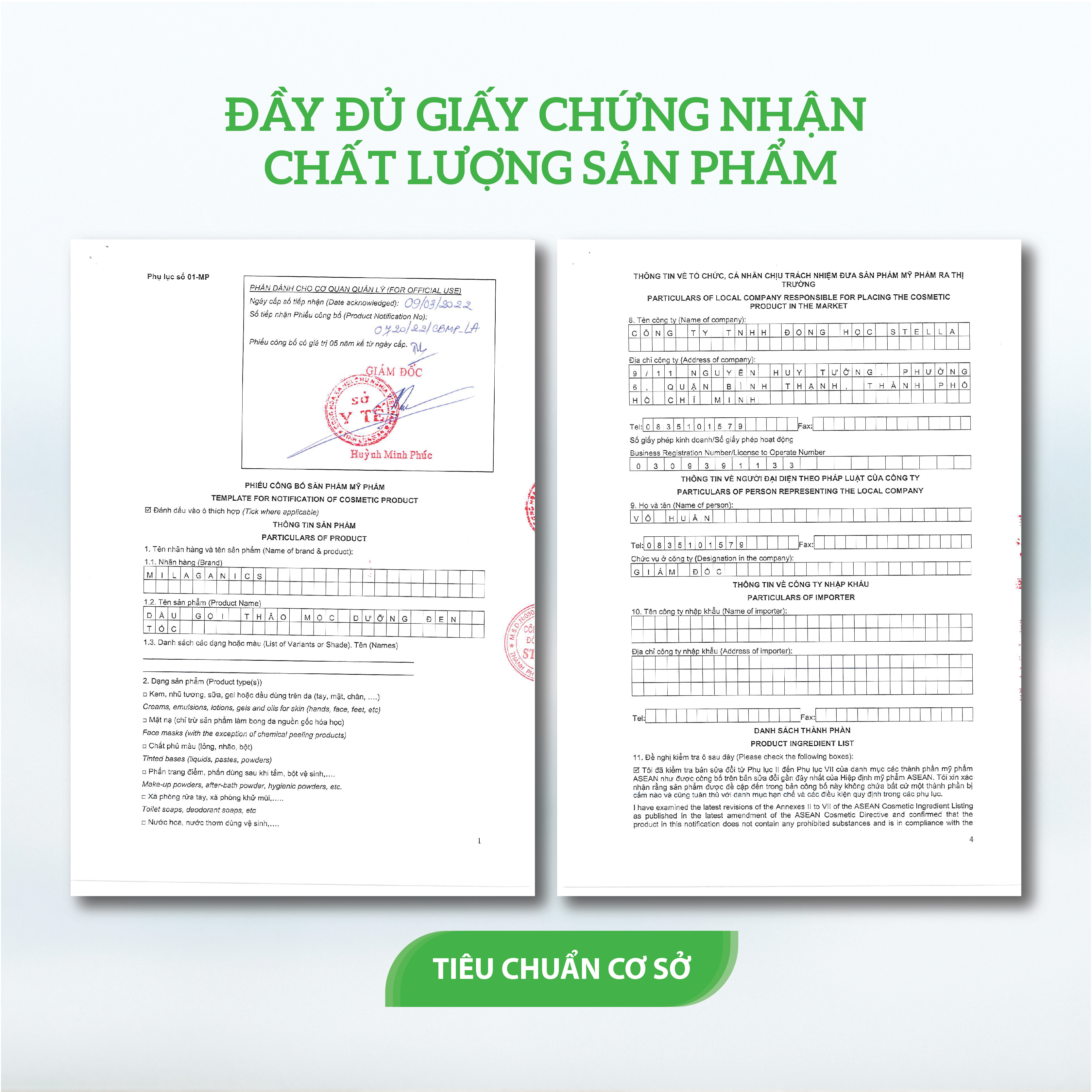 Dầu Gội Thảo Dược 7 Loại Thiên Nhiên, Dầu Gội Đen Tóc Hương Thảo Mộc Thư Giãn MILAGANICS